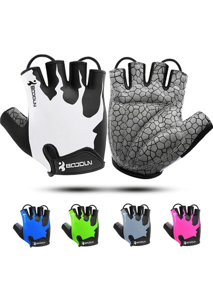 Bir Çift Dayanıklı Bisiklet Eldiveni Beyaz-M (Yurt Dışından)