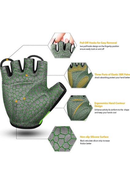 Bir Çift Dayanıklı Bisiklet Eldiveni Green-M (Yurt Dışından) indirimleri