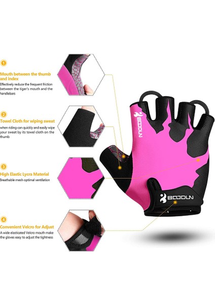 Bir Çift Dayanıklı Bisiklet Eldiveni Pink-L (Yurt Dışından) fırsatları