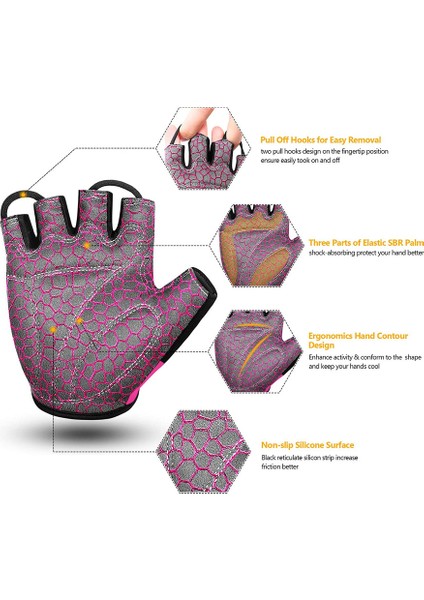 Bir Çift Dayanıklı Bisiklet Eldiveni Pink-L (Yurt Dışından) indirimleri