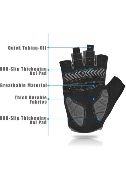 Silikon Bisiklet Eldivenleri Gray-M (Yurt Dışından) fiyatları