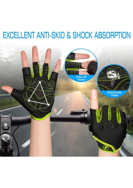 Açık Spor Eldivenleri Green-M (Yurt Dışından) indirimleri