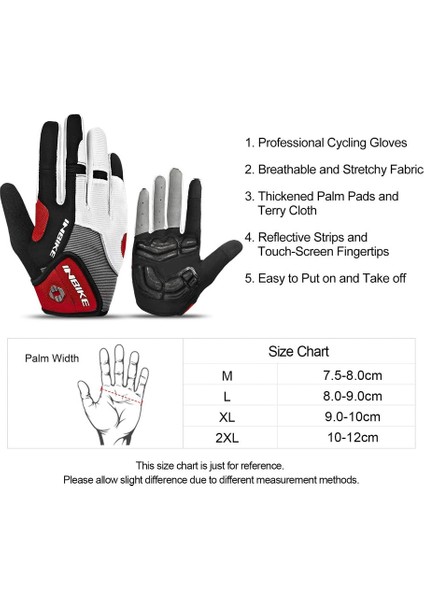 Dokunmatik Ekranlı Bisiklet Eldivenleri Blue-M (Yurt Dışından) fiyatları