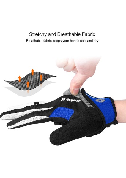 Dokunmatik Ekranlı Bisiklet Eldivenleri Blue-M (Yurt Dışından) indirimleri