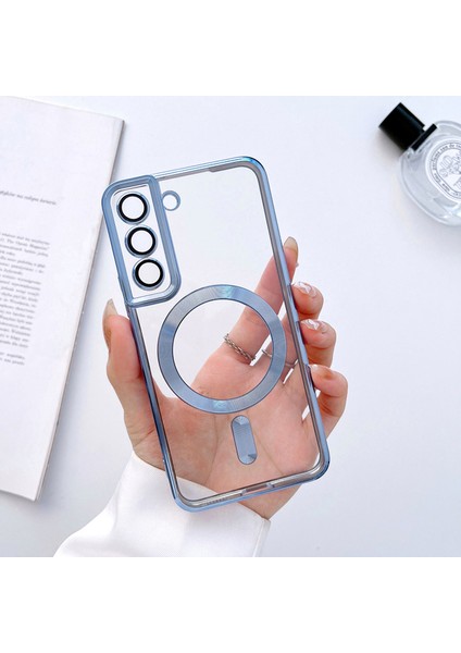 S23 Kılıf Kamera Lens Korumalı Metalik Magsafe Şarjlı Zrıh Yumuşak Case