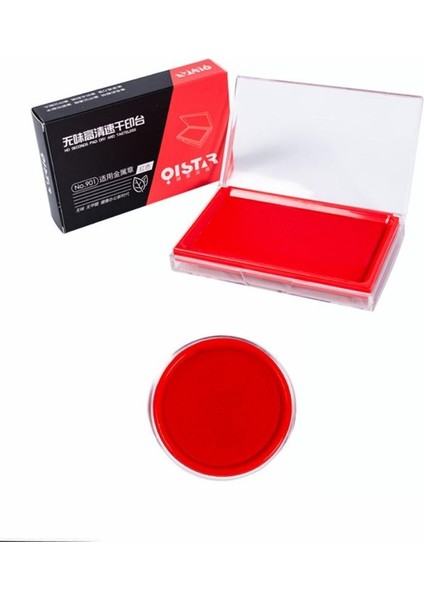 Stampa Mürekkep Baskı Pedi 10CMX7CM Siyah Mavi ve Kırmızı Kırmızı