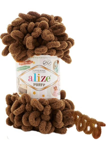 Puffy El Örgü Ipi (5 Li Paket) - 321-KAHVE Moka