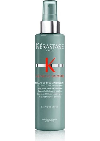 Genesis Homme Spray De Force Epaississan