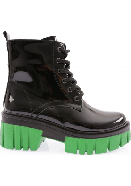 ES805 Kadin Kalin Taban Bağcikli Topuklu Bot