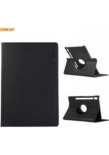 Samsung Galaxy Tab Için Enkay Pu Deri Akıllı Kılıf S7 11.0 Black (Yurt Dışından)
