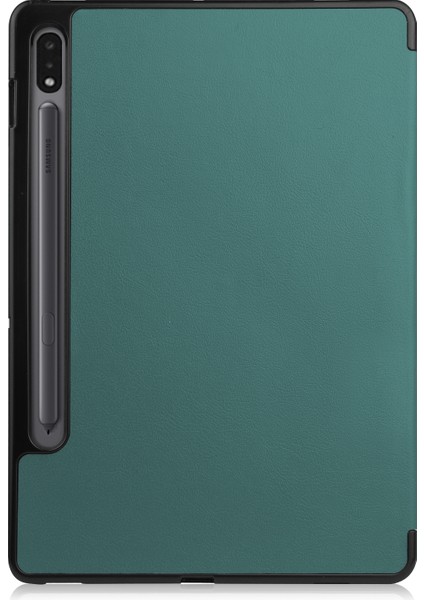 Three-Folding Tpu Tablet Case For Samsung Galaxy Tab S8 Yeşil (Yurt Dışından)