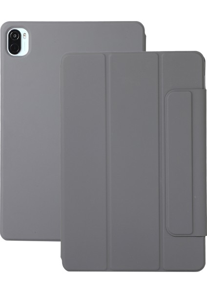 Xiaomi Pad 5 / Pad 5 Pro Için Manyetik Toka Deri Kılıf Grey (Yurt Dışından)