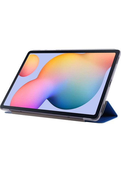 Samsung Galaxy Tab S8 / Tab Için Ipek Doku Pu Kılıf S8 / Tab S7 Blue (Yurt Dışından)