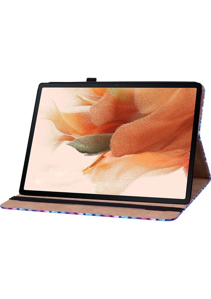 Texture Tablet Pu Case For Samsung Galaxy Tab S8 / Tab S7 Mavi (Yurt Dışından)