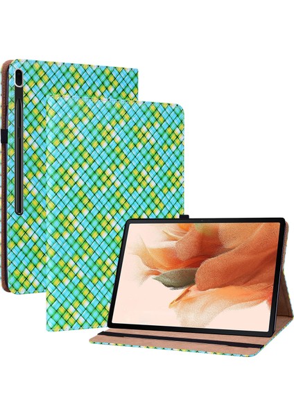 Zsunsky Shop Texture Tablet Pu Case For Samsung Galaxy Tab S8 / Tab S7 Yeşil (Yurt Dışından)