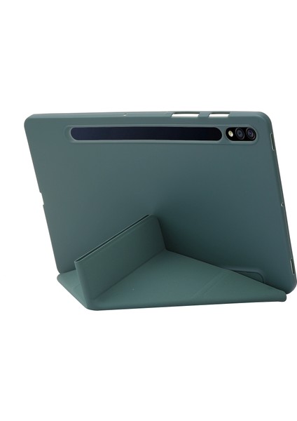 Samsung Galaxy Tab S8 / S7 Için Deri Tablet Kasası Koyu Yeşil (Yurt Dışından) modelleri