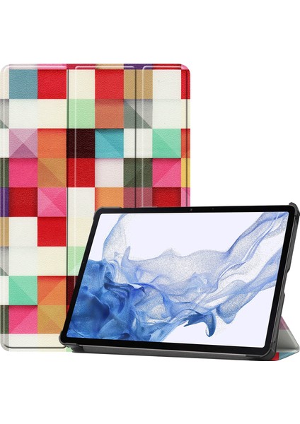 Custer Painted Tablet Leather Case For Samsung Galaxy Tab S8 Küp (Yurt Dışından)