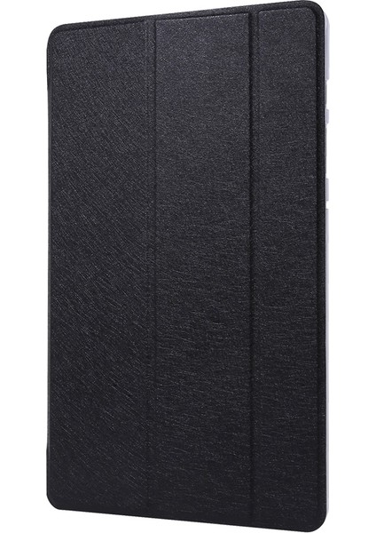 Samsung Galaxy Tab S7 / T870 Için Ipek Doku Deri Kılıf Black (Yurt Dışından)