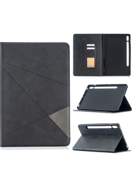 Samsung Galaxy Tab S7 T870 Deri Kılıf Için Black (Yurt Dışından)