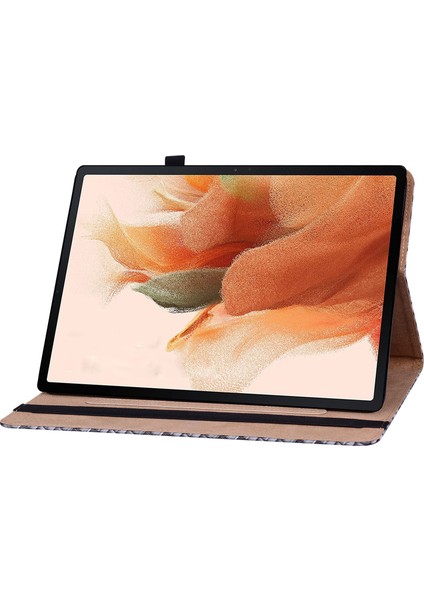 Texture Tablet Pu Case For Samsung Galaxy Tab S8 / Tab S7 Siyah (Yurt Dışından)