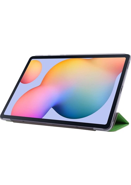 Samsung Galaxy Tab S7 / T870 Için Ipek Doku Deri Kılıf Green (Yurt Dışından)