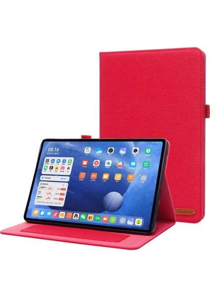 Xiaomi Pad 5/5 Pro Için Tpu + Kumaş Pu Deri Kılıf Red (Yurt Dışından)