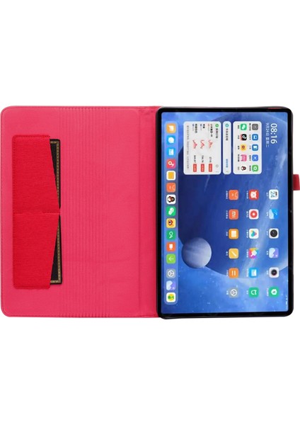 Xiaomi Pad 5/5 Pro Için Tpu + Kumaş Pu Deri Kılıf Red (Yurt Dışından)