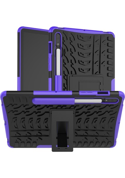 Samsung Galaxy Tab S7 T870 / T875 Lastik Doku Kılıfı Purple (Yurt Dışından)