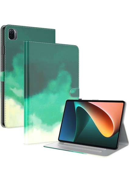 Xiaomi Mi Pad 5/5 Pro Için Pu Kılıf Cyan Green (Yurt Dışından)