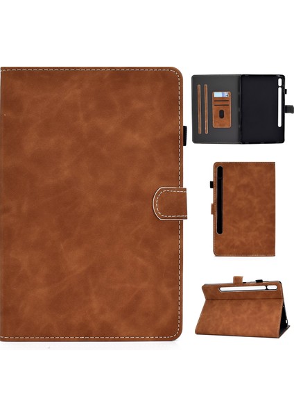 Samsung Galaxy Tab S8 / S7 Için Dana Tablet Kılıfı Brown (Yurt Dışından)