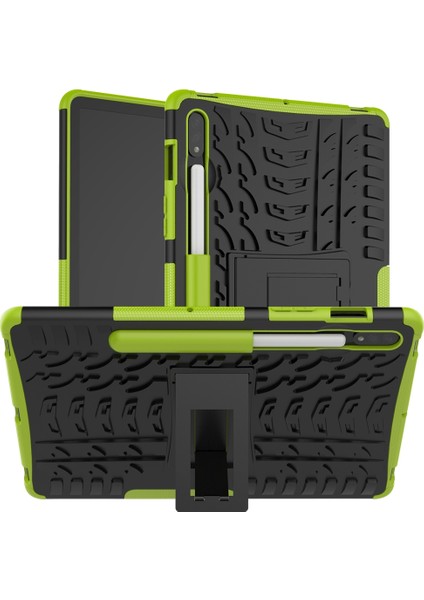 Samsung Galaxy Tab S7 T870 / T875 Lastik Doku Kılıfı Green (Yurt Dışından)
