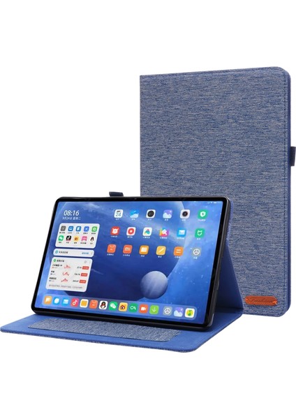 Xiaomi Pad 5/5 Pro Için Tpu + Kumaş Pu Deri Kılıf Dark Blue (Yurt Dışından)