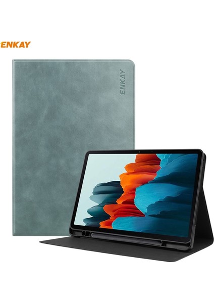 Zsunsky Shop Samsung Galaxy Tab Için Enkay Akıllı Kılıf S7 11.0 T870 / T875 Green (Yurt Dışından)