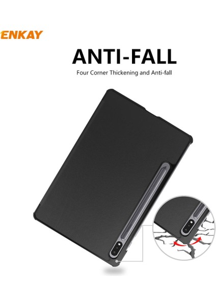 Zsunsky Shop Enkay Pu Leather + Pc Smart Case For Samsung Tab S7 11.0 Black (Yurt Dışından)