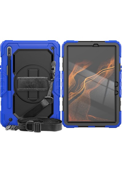 Silikon + Pc Durumda Samsung Galaxy Tab S8 11 Inç SM-X700 Dark Blue+Black (Yurt Dışından) fırsatları