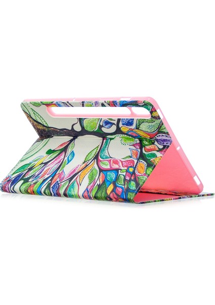 Samsung Galaxy Tab S7 T870 Deri Kılıf Için Tree Of Life (Yurt Dışından)
