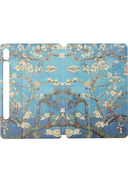 Samsung Galaxy Tab S7 SM-T870 / T875 Deri Kılıf White Cherry Blossoms (Yurt Dışından) modelleri