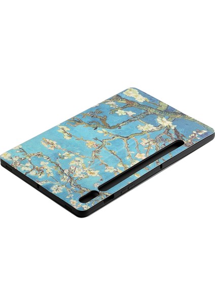 Samsung Galaxy Tab S7 SM-T870 / T875 Deri Kılıf White Cherry Blossoms (Yurt Dışından) fırsatları