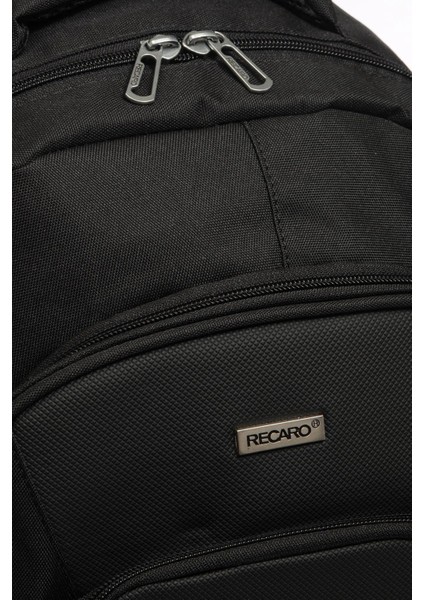 Recaro Sırt Çantası Laptop Bölmeli Erkek Kadın Unisex Outdoor Gezi Spor Okul Sırt Çantası Su Geçirmez 43X30X15CM Siyah indirimleri