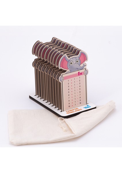 Ahşap Çarpım Tablosu Eğitici Öğretici Figürlü Matematik Çarpım Tablosu