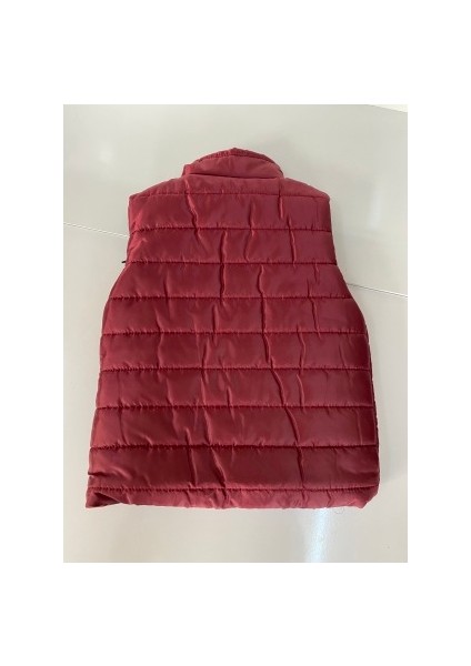 Bordo Cepli Fermuarlı Küçük Baskılı Şişme Yelek fiyatları