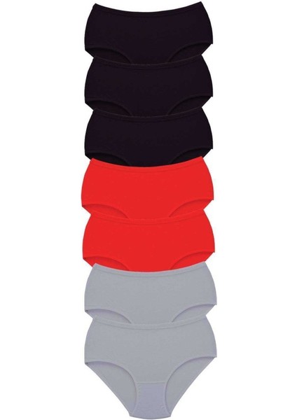 7 Adet Tutku Kadın Yüksek Bel Bato Kalın Lastik Külot S12