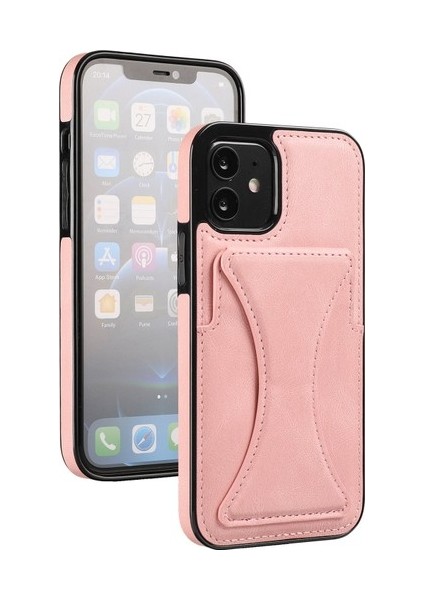 iPhone 12 Mini Kartlık Bölmeli Pu Deri Kılıf (Yurt Dışından)