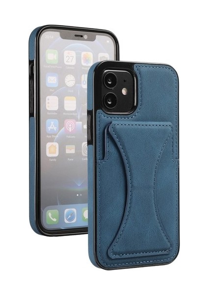 iPhone 12 Mini Kartlık Bölmeli Pu Deri Kılıf (Yurt Dışından)