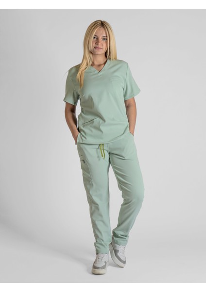 Tea Rose Scrubs Cerrahi Takım Doktor Hemşire Hastane Üniforması