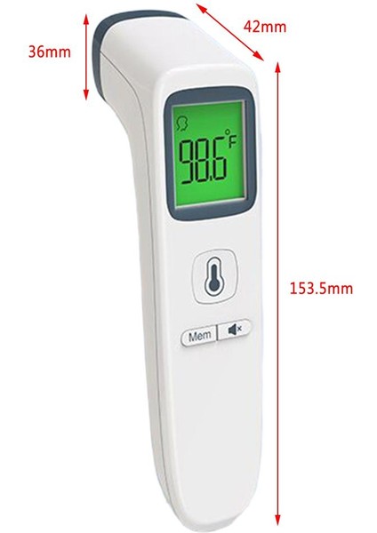 Ir Kızılötesi LCD Dijital Termometre Gövde Sıvı Nesne Sıcaklığı (Yurt Dışından)