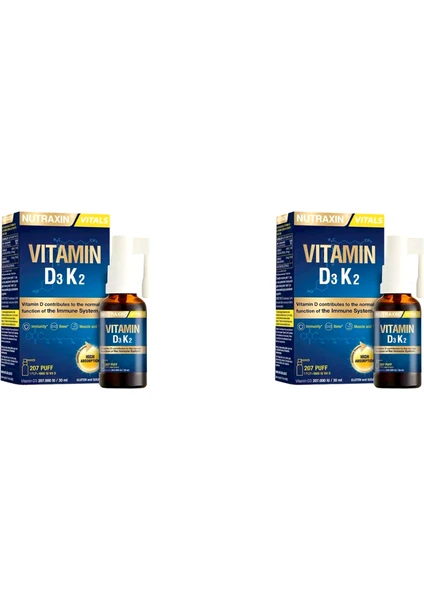 Vitamin D3K2 Sprey 30 ml 2 Kutu