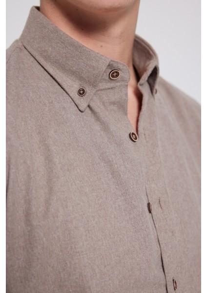 Regular Fit Vizon Düz Kışlık Gömlek 7HC02ORT13265