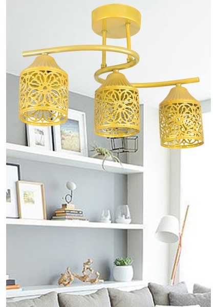 Plafonyer Modern S Model Gold Avize fiyatları