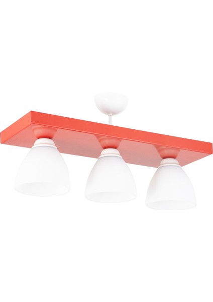 Tekli Kare Kırmızı Spor Model Modern Avize